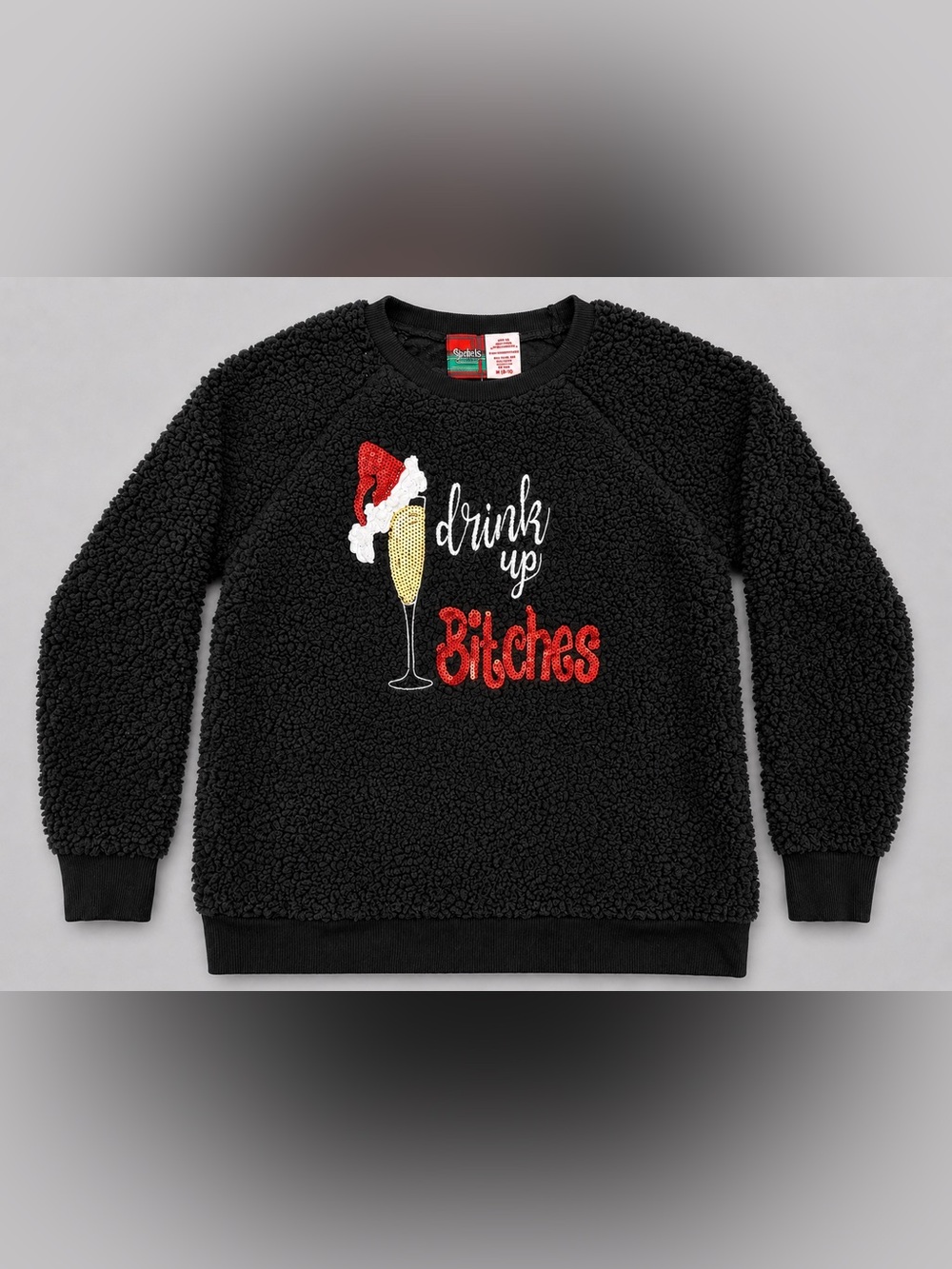NWT Women’s Spencer's Drink Up Bitches Ugly Christmas Sweater Size Medium